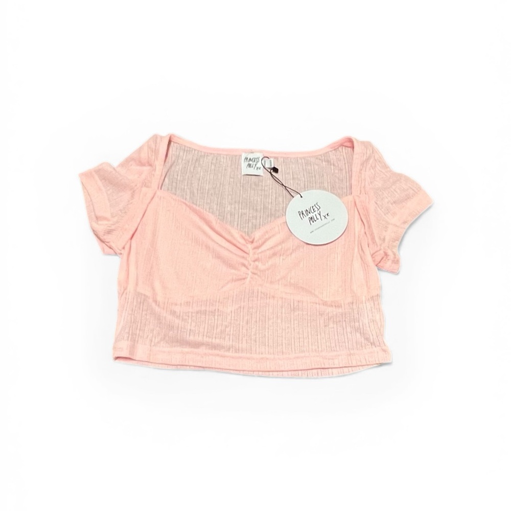 NWT Princess Polly Baby Pink Cropped Kimura Baby Tee‎ Top Size 10